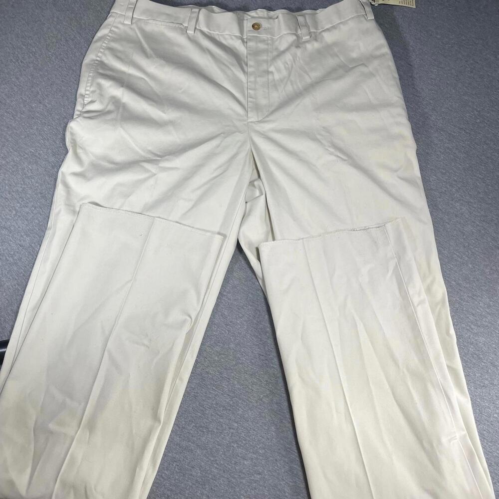 Orvis RN: 70534 Wrinkle-Free Men’s Size 38 Cotton Poplin Plain Pants Stone - Picture 2 of 9